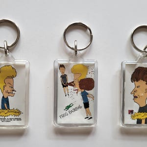 Vintage 1993 Beavis and Butthead Schlüsselanhänger // 3er Set // UH UHH Classic mtv Beavis and Butthead aus den 90s! Neuer Altbestand VTG Made in Germany