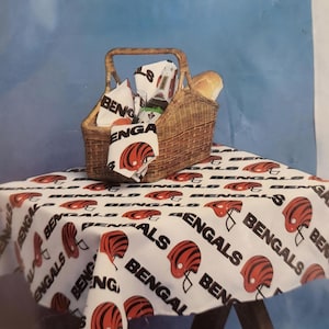 Vintage katoenen tafelkleed uit Cincinnati Bengals of wandkleed – NFL-licentie 45 x 45 Sportex