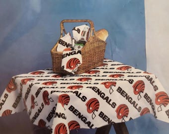 Mantel o tapiz vintage de algodón de los Cincinnati Bengals (45 x 45 cm) con licencia de la NFL Sportex