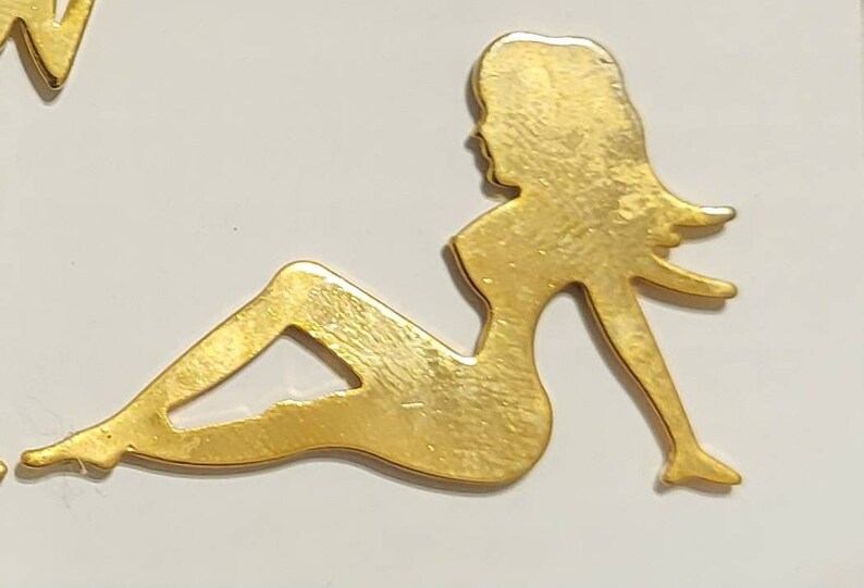 Vintage Golden Pins // Gold Naked Women // Cowgirl // Sexy Ladies