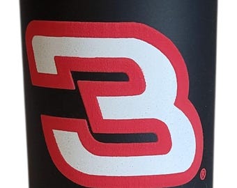 Enfriador de latas vintage Dale Earnhardt Sr. #3 NASCAR RCR Racing negro / Portavasos Richard Childress Racing