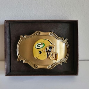 Vintage 1978 Green Bay Packers Belt Buckle – NFL Football Memorabilia by Bergamot Brass Works - Retro 70s Packers Collectible