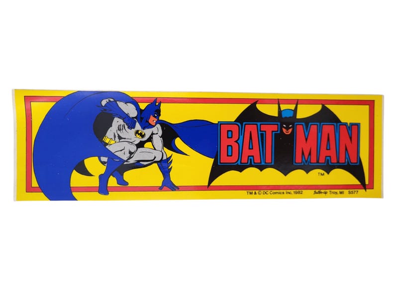 Vintage 1980s DC Comics Sticker Set of 3 – Batman, Batmobile & Joker ...