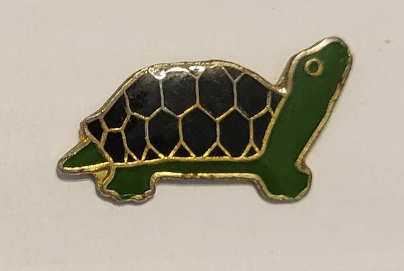 Vintage Enamel Wildlife Pins //   Frog / Turtle /… - image 4