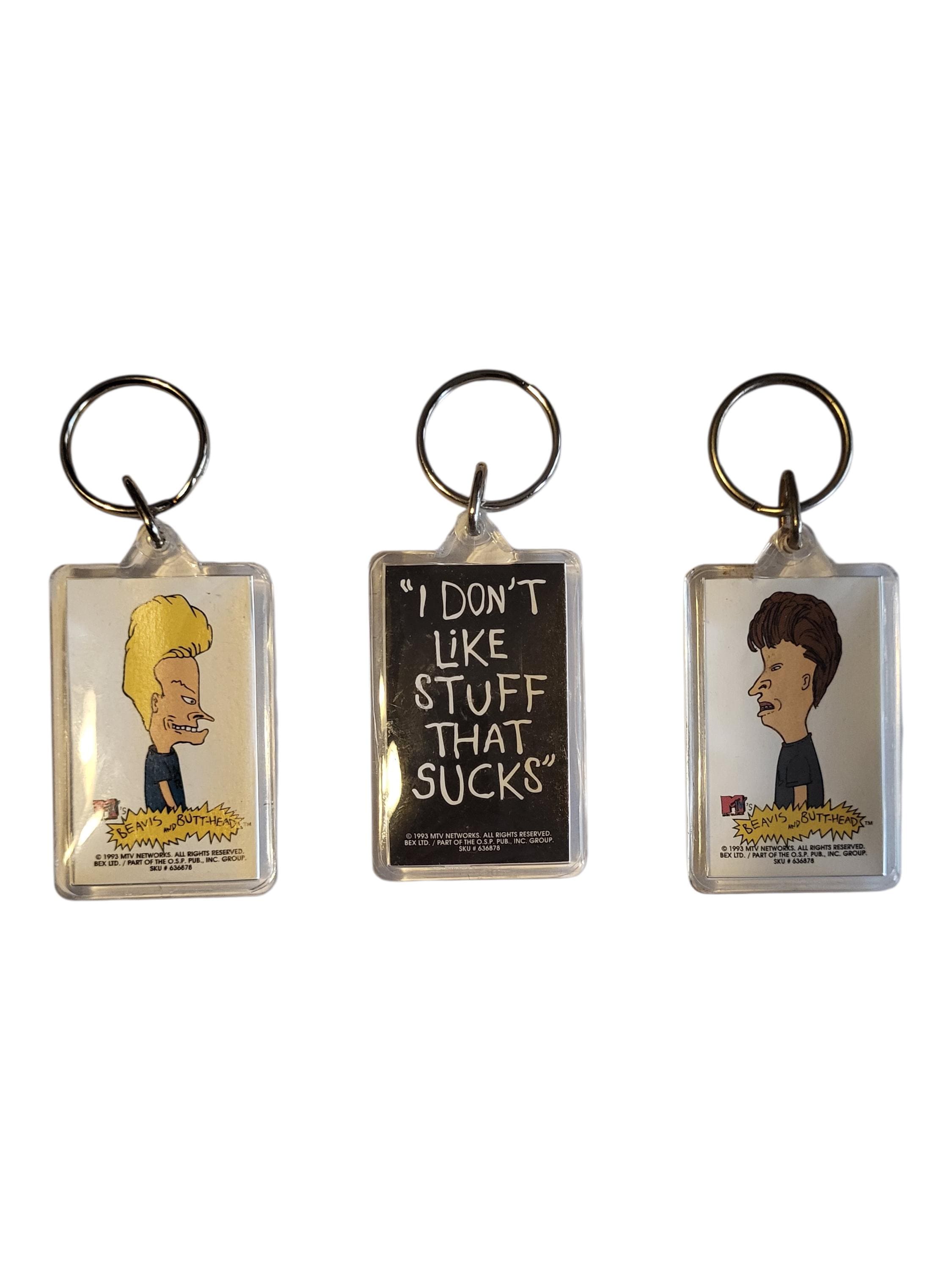 Vintage 1993 Beavis and Butthead Keychains // Set of 3 // UH UHH