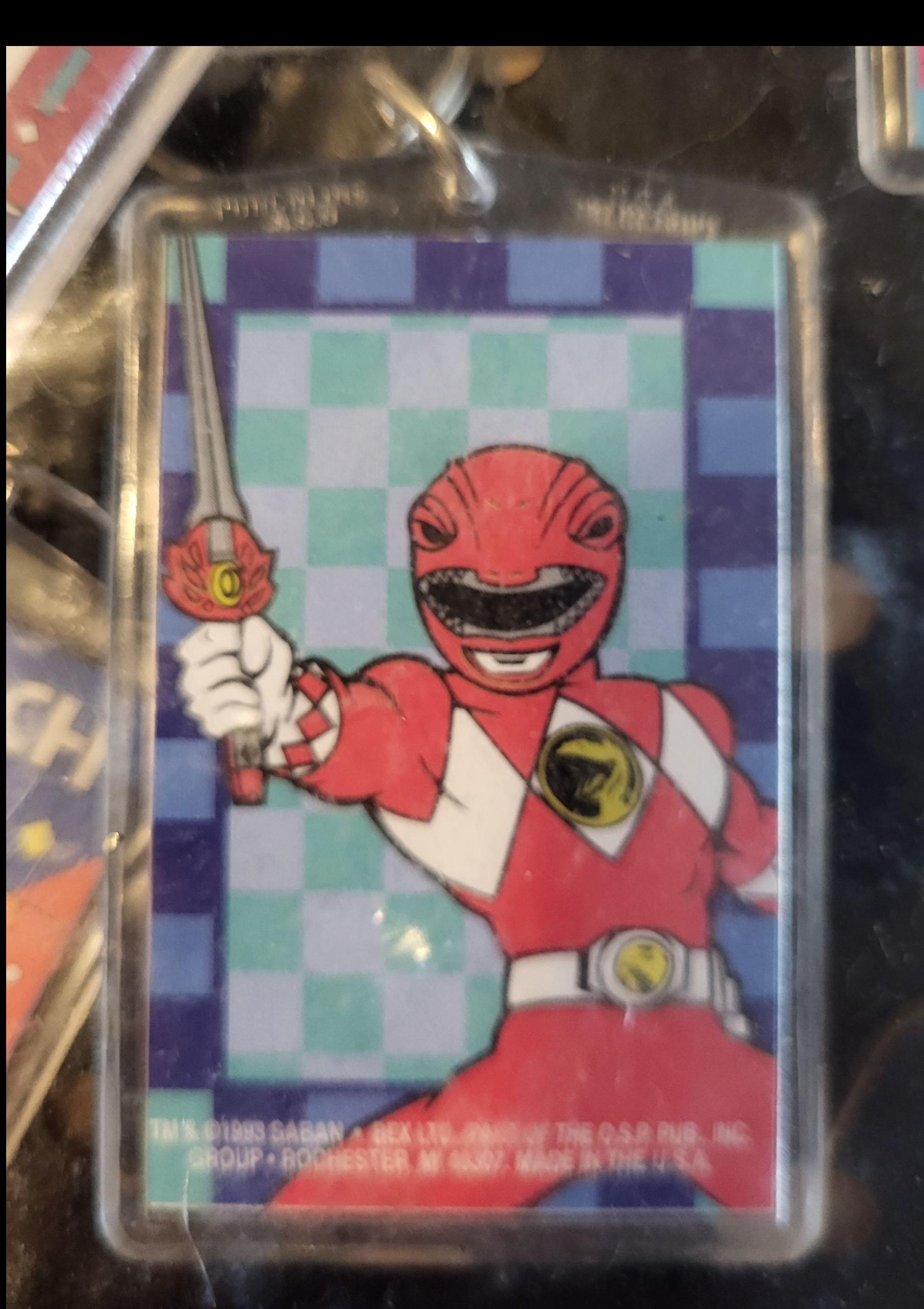 Vintage 1993 Mighty Morphin Power Rangers Keychain Display Set (sealed ...