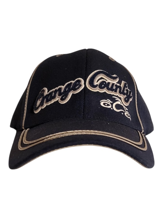 Vintage Orange County Embroidered Baseball Cap | Black & Tan  display picture 1