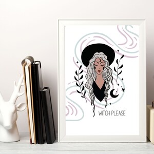 Halloween I Witch I Witch Please I Wall Art, Digital Download, Printable, Halloween Party Decor, Witchcraft