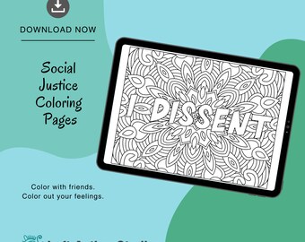 私は反対です - 最近の最高裁判所の判決に反対する人のための大人向けの塗り絵。すぐにダウンロードできます