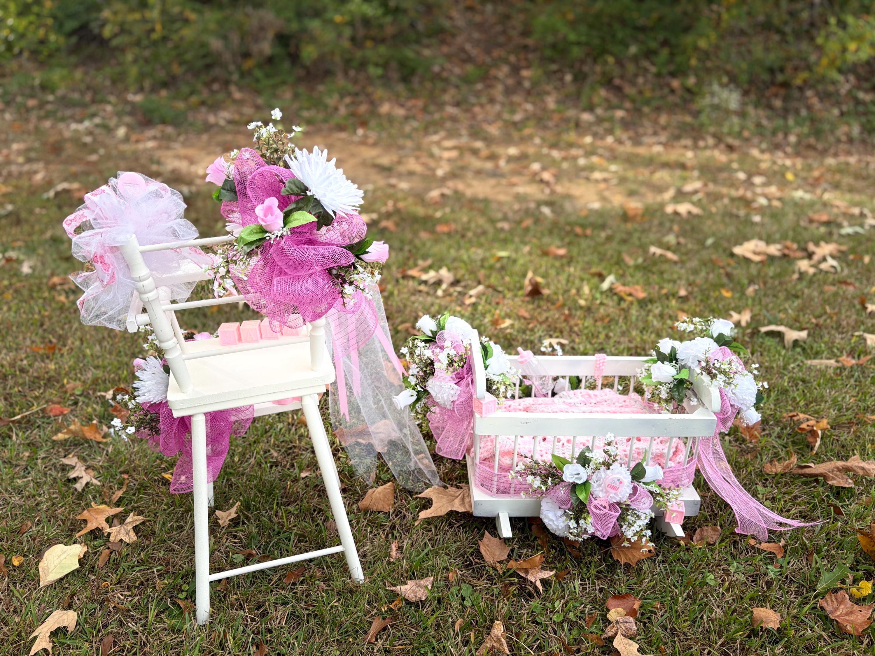 Decorative baby girl cradle - Thumbnail 4