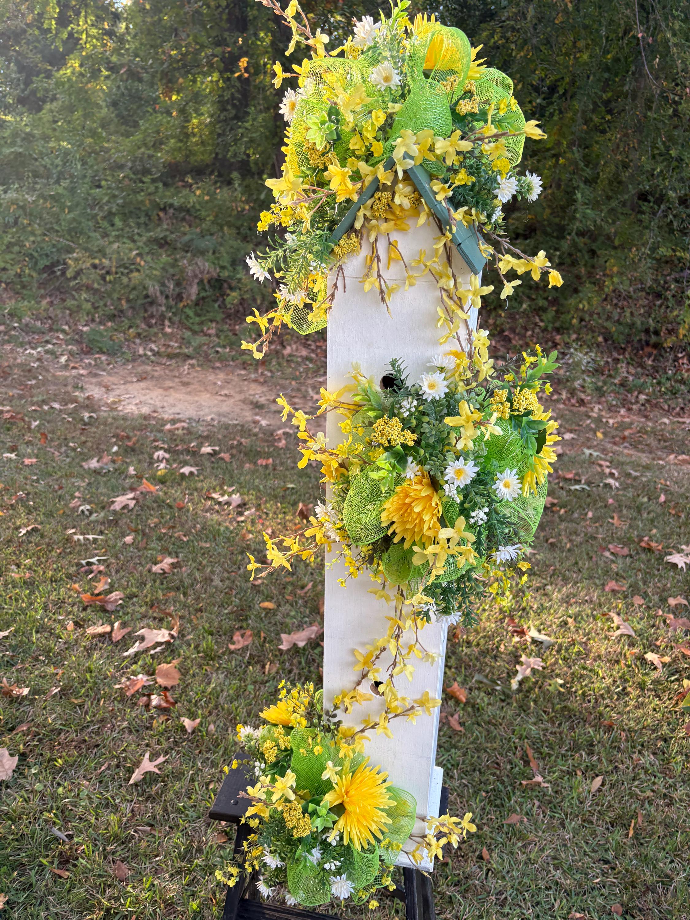 Big yellow bird house decoration