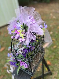purple floral bird cage decoration - Thumbnail 3