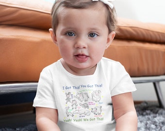 Infant Fine Jersey Tee Animal Encouragement Cute Animals Cute Baby Funny Baby Shower Baby Gift