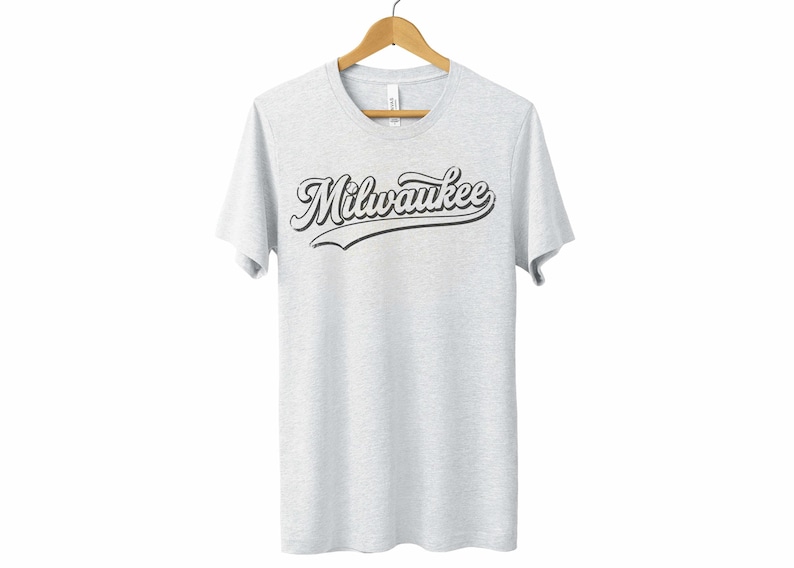 Milwaukee Baseball Fan Gameday Shirt, Minimal Vintage Style, Men's and ...