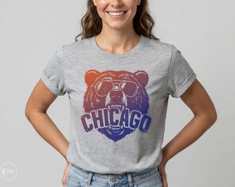 Chicago Trendy Football GameDay Shirt, Men's and Women's XS-3XL, Bear Mascot, Soft, Lightweight