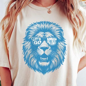 Let&#39;s Go Detroit, Trendy Detroit Football Fan GameDay Shirt, Men&#39;s and Women&#39;s XS-3XL, Soft, Lightweight, Designed for Long-Lasting Comfort