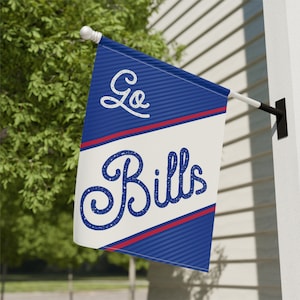 Buffalo Football Fan Home Flag - Game Day Decor - Poly Poplin-Canvas image 4