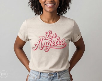 Los Angeles Baseball Fan GameDay Shirt, Minimal Vintage Style, Men's and Women's XS-3XL, Gift, Soft, Lightweight