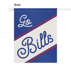 Buffalo Football Fan Home Flag - Game Day Decor - Poly Poplin-Canvas image 3