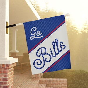 Buffalo Football Fan Home Flag - Game Day Decor - Poly Poplin-Canvas image 1