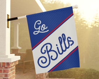 Buffalo Football Fan Home Flag - Game Day Decor - Poly Poplin-Canvas