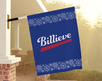 Buffalo 'Billieve' Christmas House Banner - Double-Sided