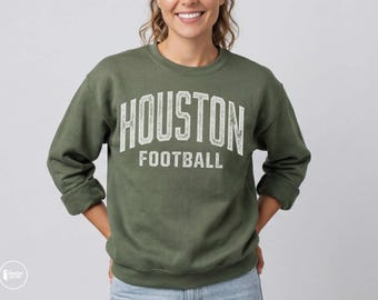 Houston Football Crewneck Sweatshirt, Unisex Game Day Gift