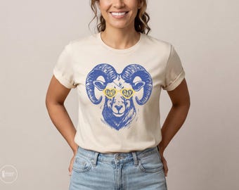 Rams Mascot Gameday T-Shirt: Unisex Cotton Football Tee