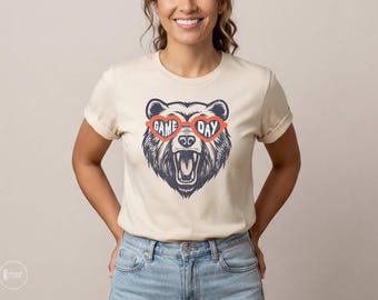 Bears Mascot Football Game Day T-Shirt - Ultra-Soft Cotton Tee