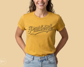 Pittsburgh Baseball Fan GameDay Shirt, Minimal Vintage Style, Men's and Women's XS-3XL, Gift, Soft, Lightweight
