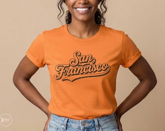 San Francisco Baseball Fan GameDay Shirt, Minimal Vintage Style, Men's and Women's XS-3XL, Gift, Soft, Lightweight