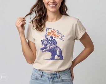 Go Bears Football GameDay T-Shirt, Mascot Graphic