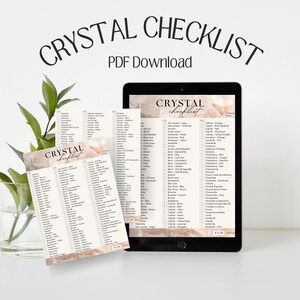 The Crystal Checklist showcased on an ipad to show versatility.