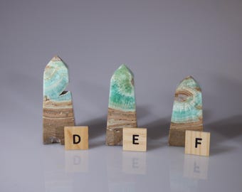 Blue Aragonite Crystal Obelisk Tower | Arragon Spar | High Quality | YOU CHOOSE