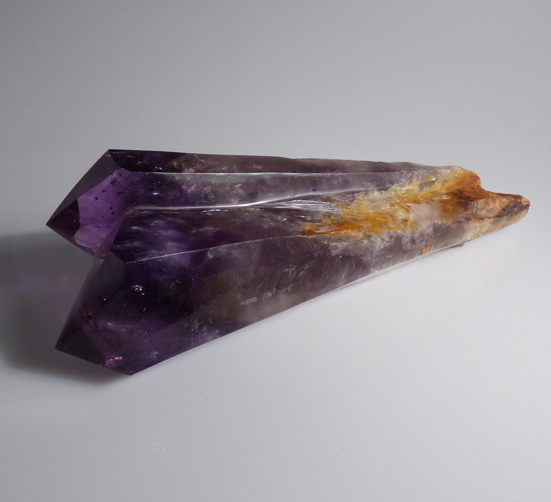 Amethyst Dual Point Wand, Large Purple Crystal Rod, High Quality ...