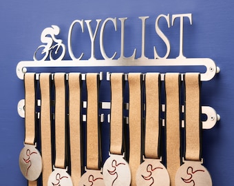 Cycling medal display Doble hanger, Cyclist Medal Hanger, Medal Display, Medallero, Medal holder, Medal Rack, Cycling gift, Sport Gift