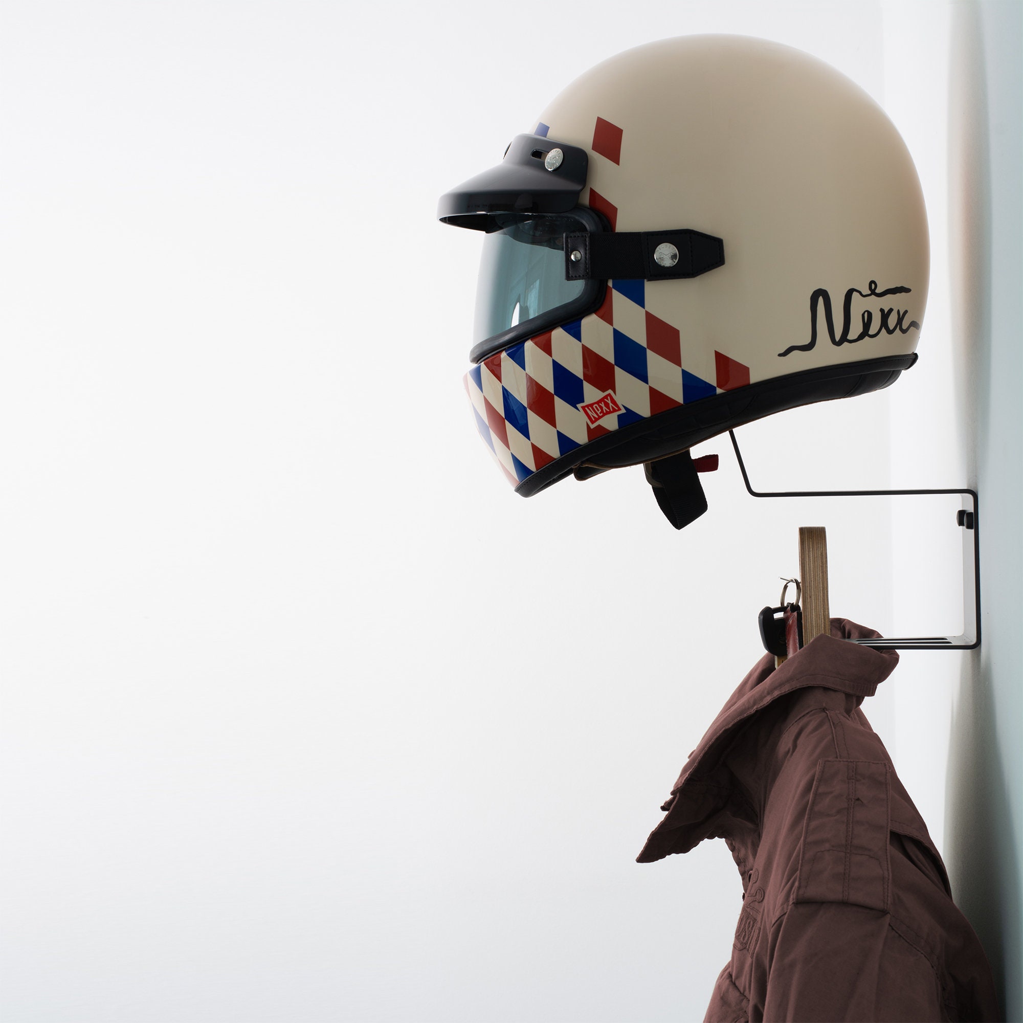 Soporte para casco Colgador para portaequipajes de motocicleta Solución  todo en uno para su equipo Casco, chaqueta, guantes y llaves -  España