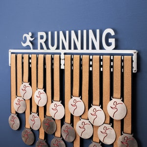 Medal Hanger Holder Display Rack - Running medal display (450mm), Medal holder, Medal hanger, Medal Hooks, Marathon gift, Gift for runners
