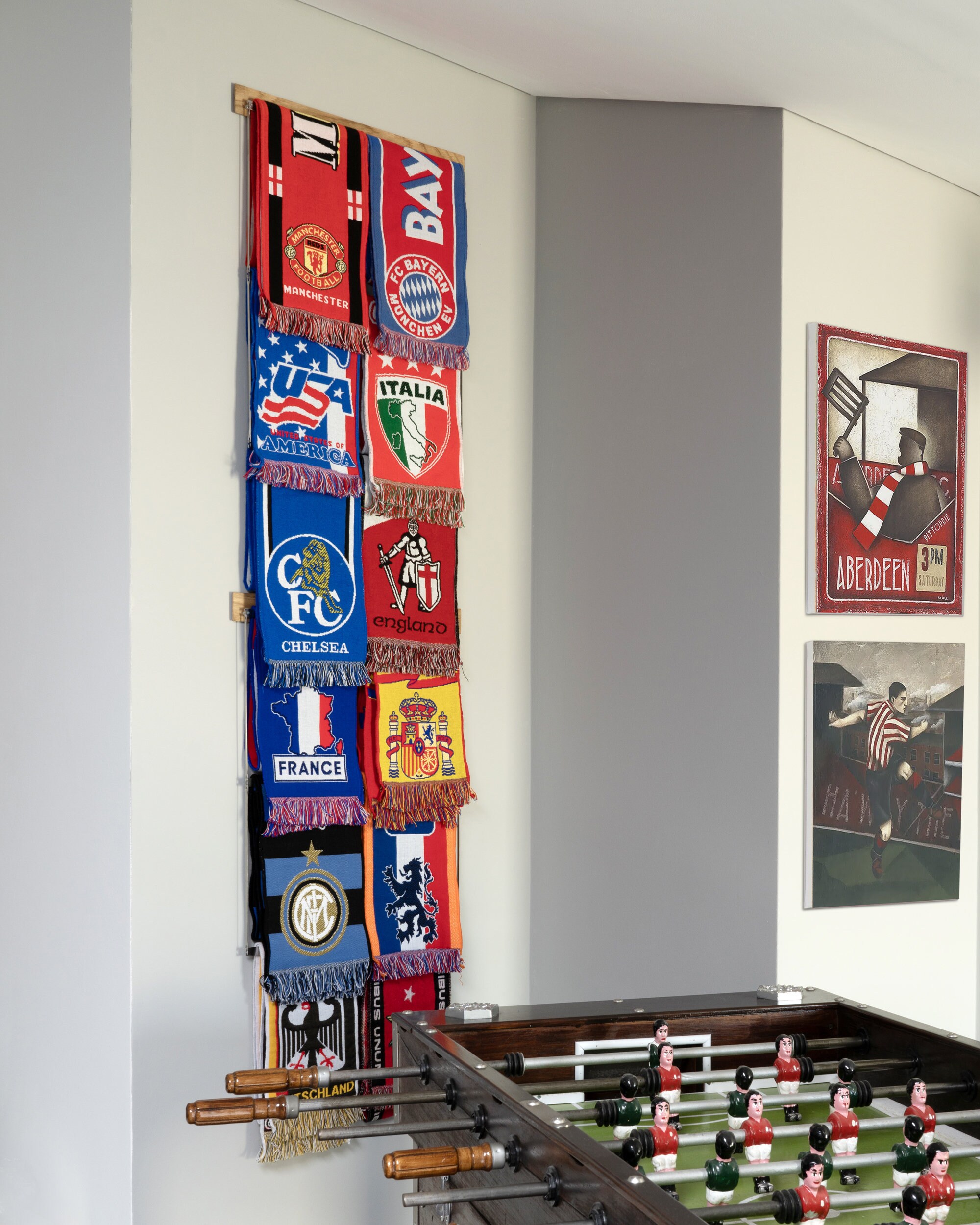 Sport Scarfs Display Rack Football Soccer Scarves Display Etsy