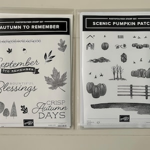 Retired Stampin' Up Stamps and Dies | Leaves | Fall | Autumn | Trees | Pumpkins