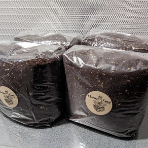 Coir Mushroom Substrate 4 Pack - 6lbs Each - With Vermiculite - Ready To Inoculate
