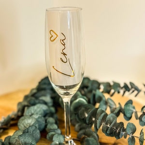 Champagne glass personalized