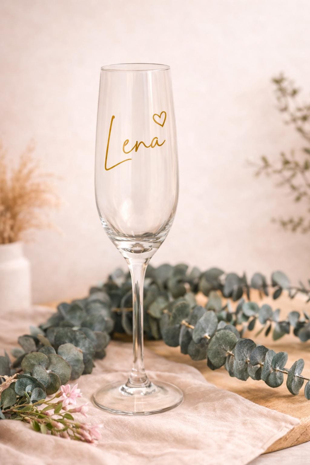 Rosa sektglas