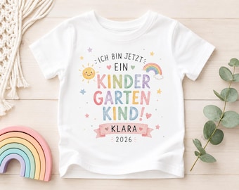 Kindergartenkind 2026 Shirt mit Name | Personalisiertes Kinder T-Shirt | Kindergartenstart Geschenk | Einschulung Kindergarten