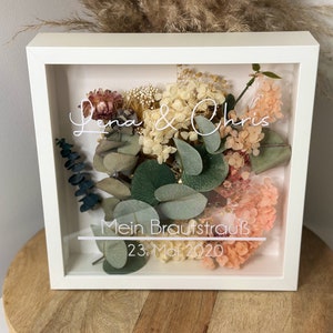 Bridal bouquet picture frame personalized