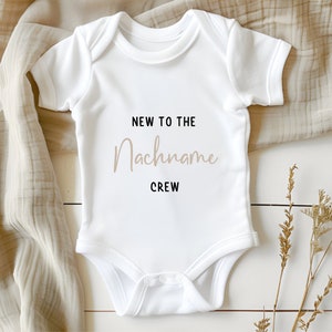 Personalisierter Strampler | Geburt | Babyparty | Babybody | New to the Crew | Geschenk |  | Baby | Babyshower | Babybody