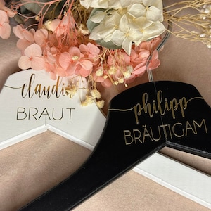 Personalisierter Kleiderbügel | Hochzeit | Braut | Bräutigam | Trauzeugen | JGA | Brautjungfer | Brautkalender | Brautjungferbox