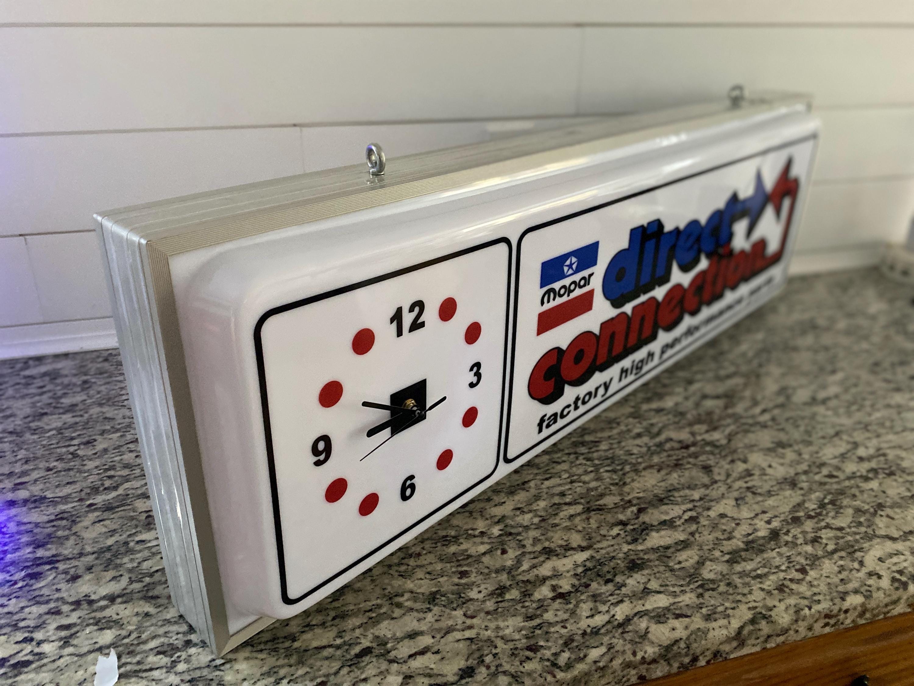Mopar Direct Connection Clock 37 Inch Backlit LED Lighted Sign ...