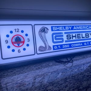Shelby Mustang GT350 LED Wall Sign – Officially Licensed Garage Light | Gift for Car Lovers, Men & Collectors