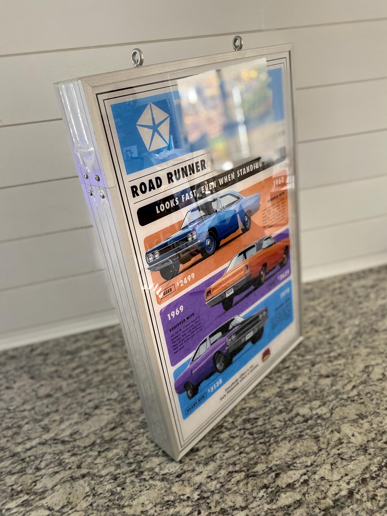 Plymouth Road Runner Backlit LED Sign – 24×16 Officially Licensed Mopar ...